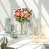 Vaso de vidro decorativo nórdico, ornamentos, mesa de jantar, sala de estar, floricultura, arranjo de flores, estilo americano, flor seca, vaso de alto grau