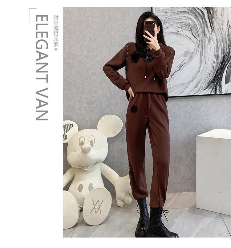 跨境淘货源2023秋季新款街头潮流减龄小个子爆款欧货网红款运动套装休闲运动气质休闲时尚流行新款秋装秋装女装时尚套装套装女装秋季套装女套装女女士运动服女装两件套套装卫衣套装休闲套装秋季套装女装时尚套装盐系休闲套装女装2023