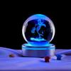 Comercio exterior transfronterizo para sirena 3D tridimensional grabado láser bola de cristal luz cálida curativa luz nocturna de estrella