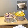 Tigelas Descartáveis Atacado por Caixa, Tigelas de Iogurte Cold Brew, Tigelas de Papel para Barracas, Tigelas de Raspa de Gelo, Tigelas de Gelo Fofo, Tigelas Espessas para Sobremesas