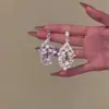 "Galáxia Brilhante" Colar com Pingente de Franja de Gota d'Água Refrescante e Cintilante, Corrente Clavicular Retro Francesa de Luxo Leve de Alta Qualidade para Mulheres