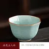 Caneca Master Forno Ru Cerâmica Rosa Rachada Pode Cultivar Flor Pétala Xícara de Chá Flor de Gelo Caneca de Degustação de Chá Gongfu Alto Valor de Aparência Lembrança