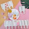 Sorvete listrado clássico Molde de silicone 2 até 4 até 8 até mesmo DIY Home Made Ice Cream Pop Mold