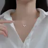 Collar de plata de ley S925 en forma de V para mujer, diseño de nicho, estilo frío, cadena para la clavícula, collar simple de temperamento de alta calidad
