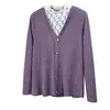 Camisa Básica de Manga Larga Acanalada con Patchwork de Encaje Estilo Elegante Nueva Temporada Primavera 2026 Talla Grande para 100kg Camiseta Falsa de Dos Piezas 9456