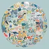 50 Piezas de Pegatinas de Animales Marinos para Libros, Ipads, Botellas de Agua, Laptops, Maletas, Pegatinas Impermeables Decorativas
