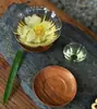 [Exclusivo Plus] Posavasos de Madera Maciza Almohadilla Aislante Escandinava Posavasos para Té Posavasos de Madera en Espiral Redondo Creativo