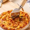 Cortador de Pizza Roda Faca de Roda Pá de Pizza Doméstica Pá de Pizza Roda Ferramenta Conjunto de Pá Ferramenta para Assar Bolo de Madeira