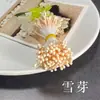 Grampo de cabelo floral feito à mão com estames de flor foscos de 2 mm. Materiais: flores artificiais, flores de cipó de papel, flores de seda, cores de flor de cabeça de fósforo.