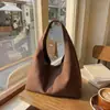 Bolso Tote Grande de Color Sólido Simple Estilo Coreano para Mujer 2026 Nuevo Casual Versátil para el Trabajo Bolso de Hombro Único