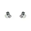 Pendientes Cuadrados de Azúcar Brillantes Incrustados de Cristal Simple Europeos y Americanos Pendientes de Piedra Ojo de Gato Lujo Ligero Versátiles Frescos Elegantes Pendientes Transfronterizos