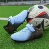 Zapatos de fútbol de velcro transfronterizos con tacos largos, versión de talla grande para niños y niñas, adolescentes, competición profesional y zapatos de fútbol de entrenamiento