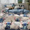 Juego de Cama Fresco con Lazo para Cama Individual de Cuatro Piezas Funda de Edredón de Algodón Lavado Corazón de Niña Dormitorio Estudiantil Juego de Tres Piezas
