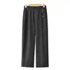 Pantalones de pana gruesa de pierna recta estilo mom para mujer, nuevos de otoño e invierno, color liso, superficie lisa, versión estrecha, pantalones de pierna ancha para mujer