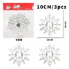 Nuevo Juego de Adornos de Copo de Nieve para Árbol de Navidad, Copos de Nieve de Plástico para Accesorios de Decoración Festiva