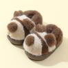Nuevos Zapatos de Algodón Cálidos para el Hogar de Panda de Dibujos Animados Lindos Otoño/Invierno 2025 Pantuflas Peludas para Niños y Padres con Forro Polar y Talón Cubierto