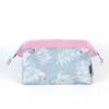 Nueva Bolsa de Almacenamiento Misceláneo de Viaje Estilo Coreano, Bolso de Mano Portátil con Estampado Floral, Neceser con Armazón de Acero, Almacenamiento Portátil