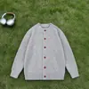 Cardigan de cuello redondo de alta calidad en stock, suéter de manga larga, chaqueta de punto, estilo casual, corte holgado, top talla grande, estilo masculino moderno