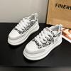 Tênis de Corrida Branco Personalizados para Mulheres 2025 Novo Outono Plataforma Altura Tênis Dad Versátil Popular Sapatos Casuais