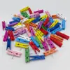 Clips de chincheta 3.5 clips de madera coloridos Chinchetas de madera creativas para oficina Clips de madera de color mixto