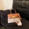 Diseño de Nicho Popular Transfronterizo Nuevo Bolso de Mano para Mujer Bolso Clásico Kelly Bolso de Hombro Cruzado de Moda