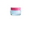 Mesmo estilo de marcas famosas, pote de creme de 50g com tampa roxa, frasco de vidro transparente para creme facial e creme para os olhos, material de embalagem vazio, exclusivamente para fornecimento transfronteiriço