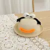 Chapéu de Palha Infantil de Verão Aba Curva Chapéu de Pescador Dinossauro de Desenho Animado Fino Quebra-Sol Respirável Proteção Solar Chapéu de Viagem para Praia