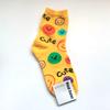 Calcetines Amarillo Naranja de Principios de Primavera Corea del Sur Amarillo Dopamina Calcetines para Mujer de Caña Media Cintura Calcetines de Algodón para Mujer ETNA COLOR VÍVIDO