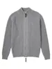 APO Ropa de Hombre Textura Transfronteriza Punto Pesado Americano Marca de Moda Cardigan con Cuello Alto Suéter de Manga Larga Holgado Abrigo