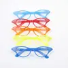 2026 Gafas al por mayor para adultos y niños Estilo coreano Unisex Gafas retro Ojo de gato Decorativas Lisas Flor de ciruelo
