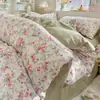 Conjunto de Quatro Peças para Dormir Puro Algodão Grau Mãe e Bebê Novo Lençol de Cama Capa de Edredom Fronha Saia de Cama para Dormitório Conjunto de Três 3 ou Quatro 4 Peças