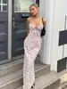 Ropa Europea y Americana para Mujer 2026 Primavera y Verano Nuevo Estilo Dulce Vestido Largo de Tirantes con Flores Pequeñas Vestido con Incrustaciones de Encaje Francés para Mujer
