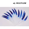 5 pulgadas color degradado dos colores objetivo de gota de agua pluma de pavo pluma de flecha pluma real color teñido a medias accesorios para arco y flecha DIY