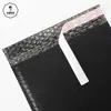Fabricantes de origen ropa impermeable mate película coextruida negra bolsa de burbujas embalaje antipresión bolsa de espuma para express al por mayor