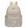 Mochila Bordada de Tecido Oxford Transfronteiriça Modelo Novo 2025 Feminina Casual Bolsa de Mãe Mochila de Viagem Bordada Impermeável