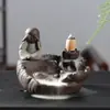 Quemador de incienso de reflujo adornos creativos aromaterapia sándalo arena púrpura hidropónica montaña arena púrpura agua que fluye humo antiguo nuevos productos 2018