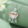 Colgante Ruyi de Plata Yun Ningcai S999 Plata Esterlina Hebilla de la Paz Collar Estilo Palacio para Mujer Flor Calado Candado de la Longevidad Colgante