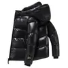 Chaqueta de Algodón Cálido Negro Dorado para Hombres y Mujeres, Ropa de Pareja, Nueva Chaqueta Corta de Pan de Jengibre Engrosada Invierno 2025 Chaqueta de Algodón