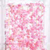 Cipó de Flor de Cerejeira Artificial Transfronteiriço para Enrolar Tubos de Ar Condicionado, Guirlanda de Flores Artificiais de Plástico, Cipó de Flores Decorativo para Decoração de Teto de Casamento
