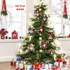 Set de 18 Piezas de Decoraciones para Árbol de Navidad de Madera Artificial Estilo Retro, Duendes, Renos, Muñecos de Nieve Colgantes