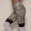 Europa y Estados Unidos nuevo sexy moda estampado de leopardo costuras leggings pantalones de yoga fitness mujer poliéster mate