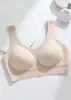 Sujetador sin costuras estilo chaleco para mujer Yoga Fitness Entrenamiento Push-up Copas fijas Recoge los lados de los pechos Ropa interior sin tirantes Busto grande