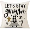 Juego de Fundas de Almohada Transfronterizas para Navidad Europea y Americana, Funda para Cojín de Sofá de Sala de Estar, Funda para Almohada de Cintura con Reno Papá Noel Árbol, Suministro de Fábrica