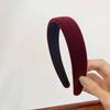 Diadema de terciopelo francés retro de otoño e invierno de Corea del Sur, diadema femenina versátil, accesorios para el cabello lns Net, tarjeta de pelo rojo, prensado de cabello