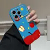 Funda Artística de Rodaja de Manzana para Teléfono Adecuada para iPhone 17 Pro, Apple 16/13, Cubierta Protectora Anti-Caídas con Ventana Grande