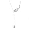 Joyas con Colgante de Moda al por Mayor Cadena para Clavícula Estilo Ins para Mujer, Collar con Lazo y Flor, Joyería de Lujo Ligero que Conserva el Color
