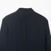 Atacado Transfronteiriço Moda Feminina Nova Primavera Jaqueta Curta de Botão Único Estilo Europeu e Americano em Poliéster Azul Marinho