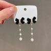 Pendientes de Borla de Lazo de Moda S925 Aguja de Plata Mariposa Aleación de Cobre Exquisitos y Versátiles