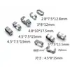 Cierre de Acero Inoxidable Abierto en Forma de Ocho, Cierre Cerrado en Forma de Tres, Conector de Pulsera de Tubo para Cordón de Cuero de Doble Agujero, Accesorios para Joyería DIY