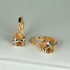 Pendientes de circonita cúbica morada de nueva ronda Cross-border Wish, modernos y versátiles, joyería al por mayor estilo europeo y americano